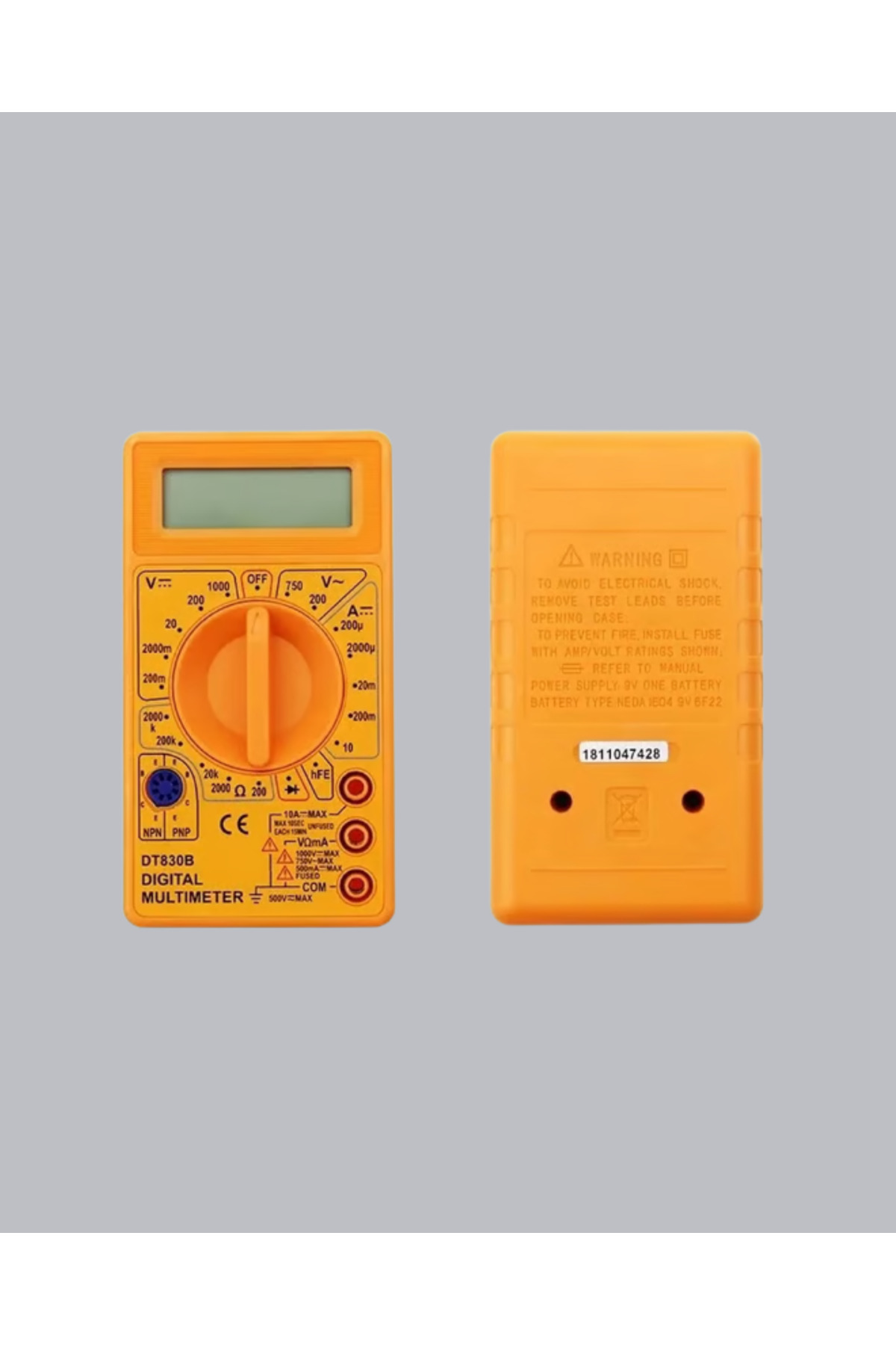 Dijital Multimetre Ölçü Aleti AC DC Ölçüm ve LCD Ekranlı - Lisiny