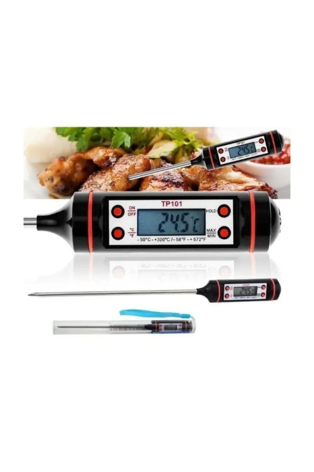 Dijital Mutfak Gıda Termometresi Kalem Tipli Sıvı Sıcaklık Ölçer