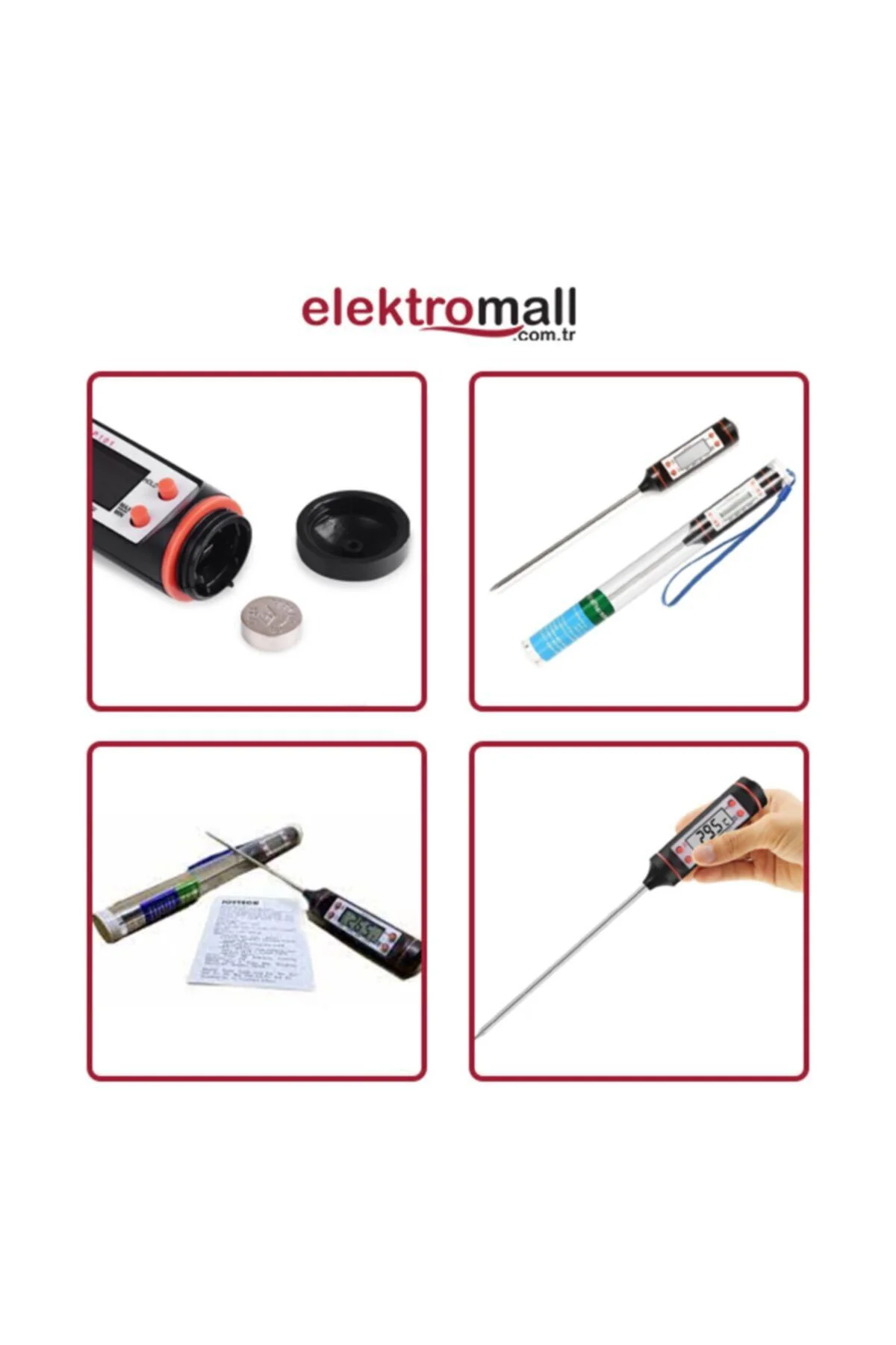 Dijital Mutfak - Siyah Gıda Termometresi Sıcaklık Ölçer Tp101