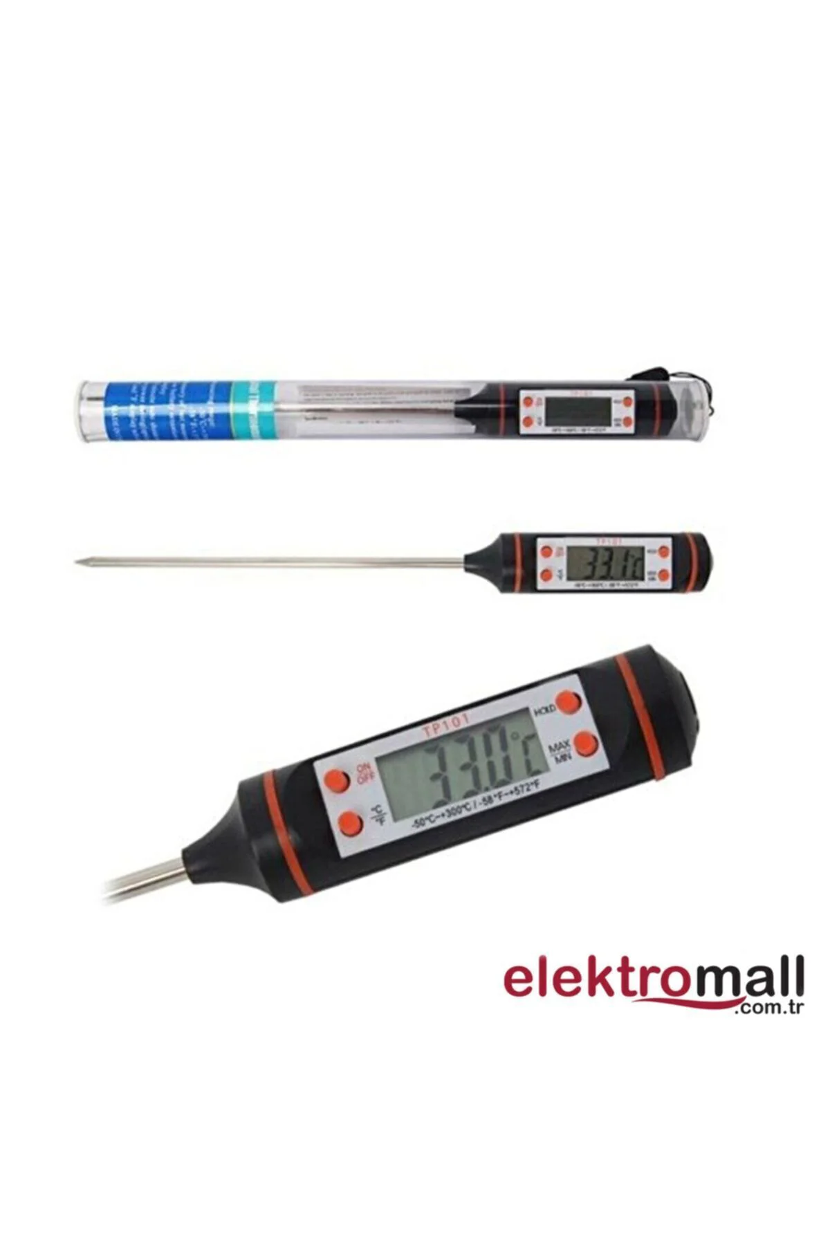 Dijital Mutfak - Siyah Gıda Termometresi Sıcaklık Ölçer Tp101