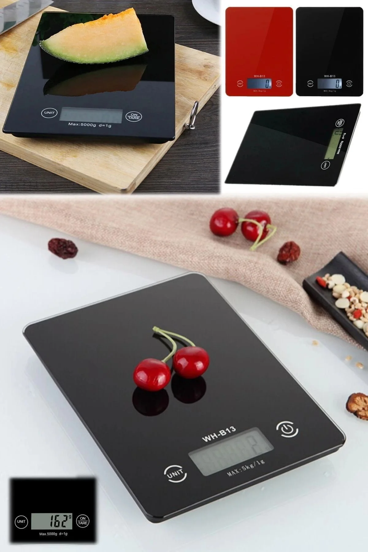 Dijital Mutfak Tartısı - 5 Kg Kapasite, 1 Gram Hassasiyet, Şık Si