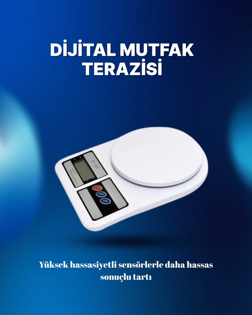Dijital Mutfak Tartısı - 10 Kg Kapasiteli Hassas Ölçüm