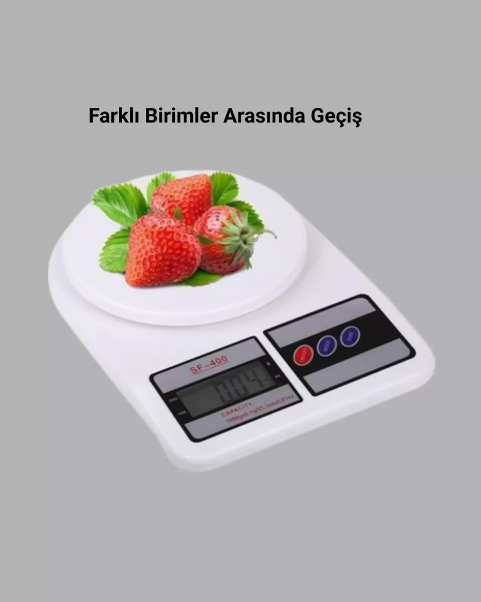 Dijital Mutfak Tartısı – 1g Doğruluk LCD Ekranlı, Otomatik Kapanma
