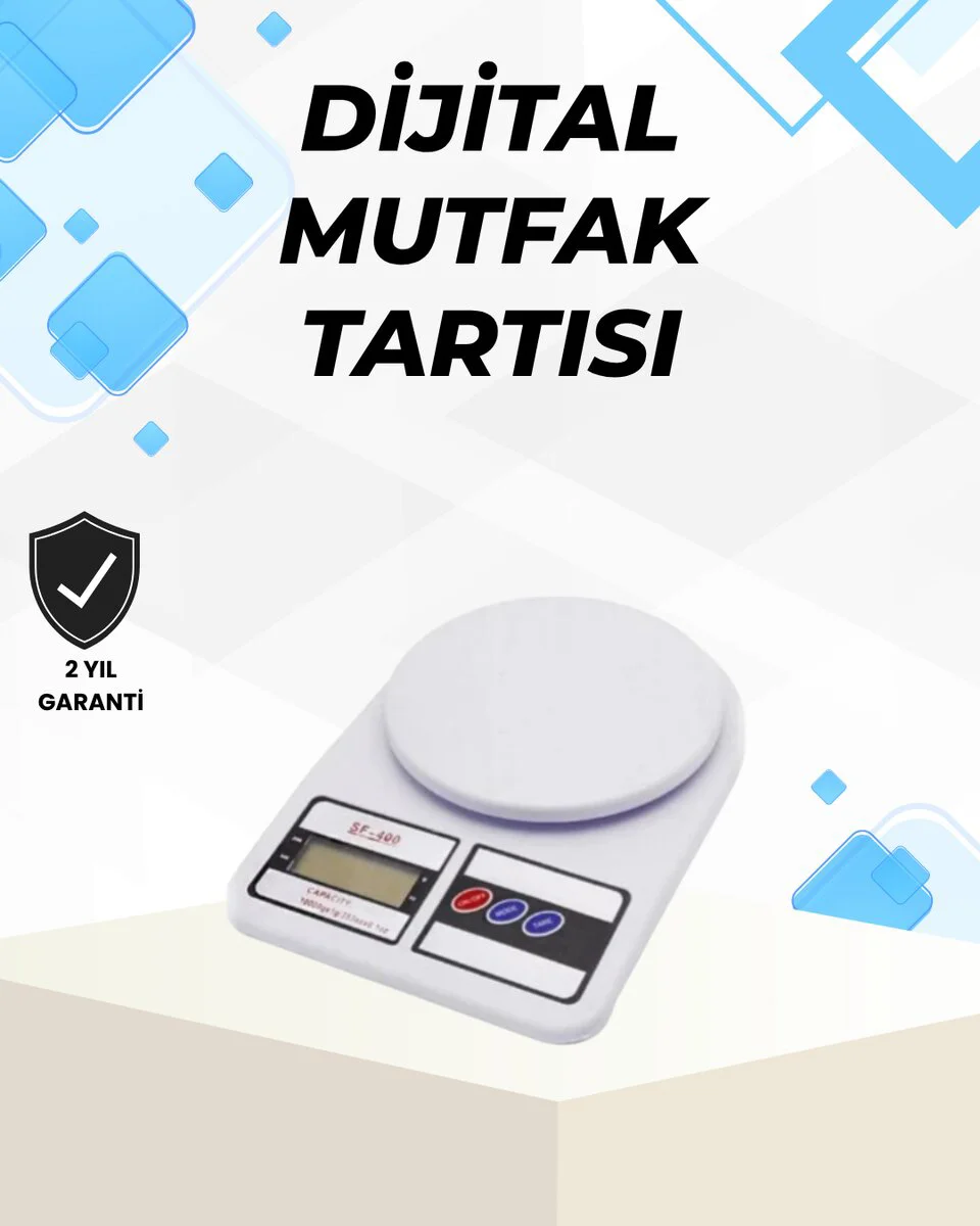 Dijital Mutfak Terazisi 10kg / 1g Hassas Tartım Cihazı