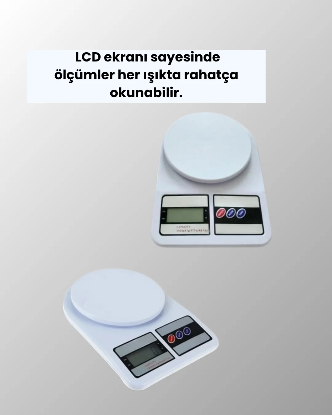 Dijital Mutfak Terazisi 10kg Kapasiteli 1g Hassasiyetli