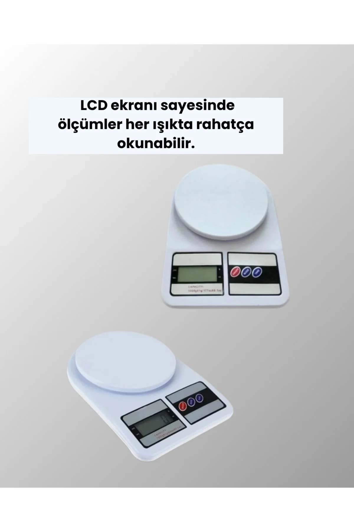 Dijital Mutfak Terazisi 10kg Kapasiteli 1g Hassasiyetli