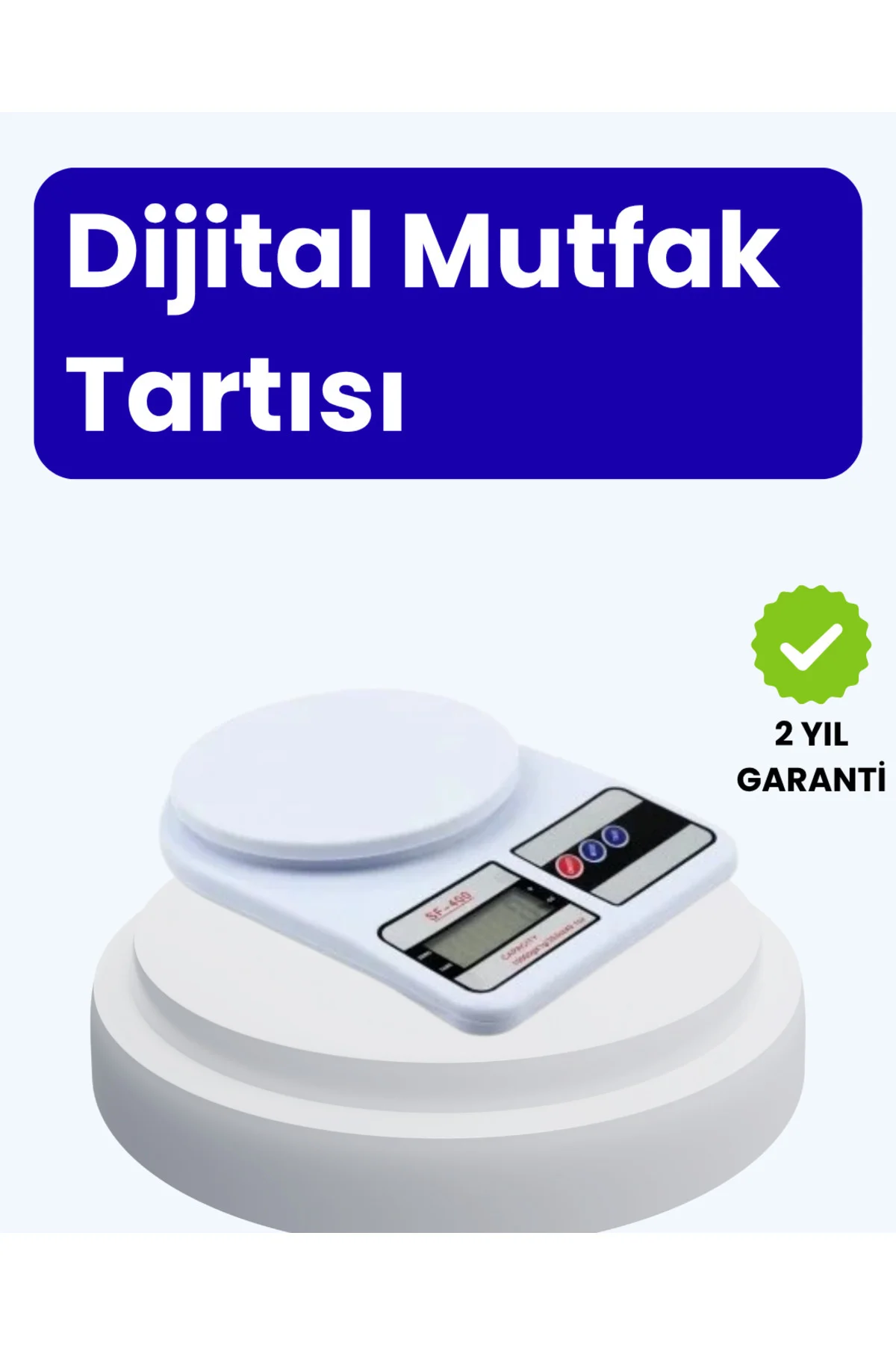 Dijital Mutfak Terazisi 10kg Kapasiteli 1g Hassasiyetli