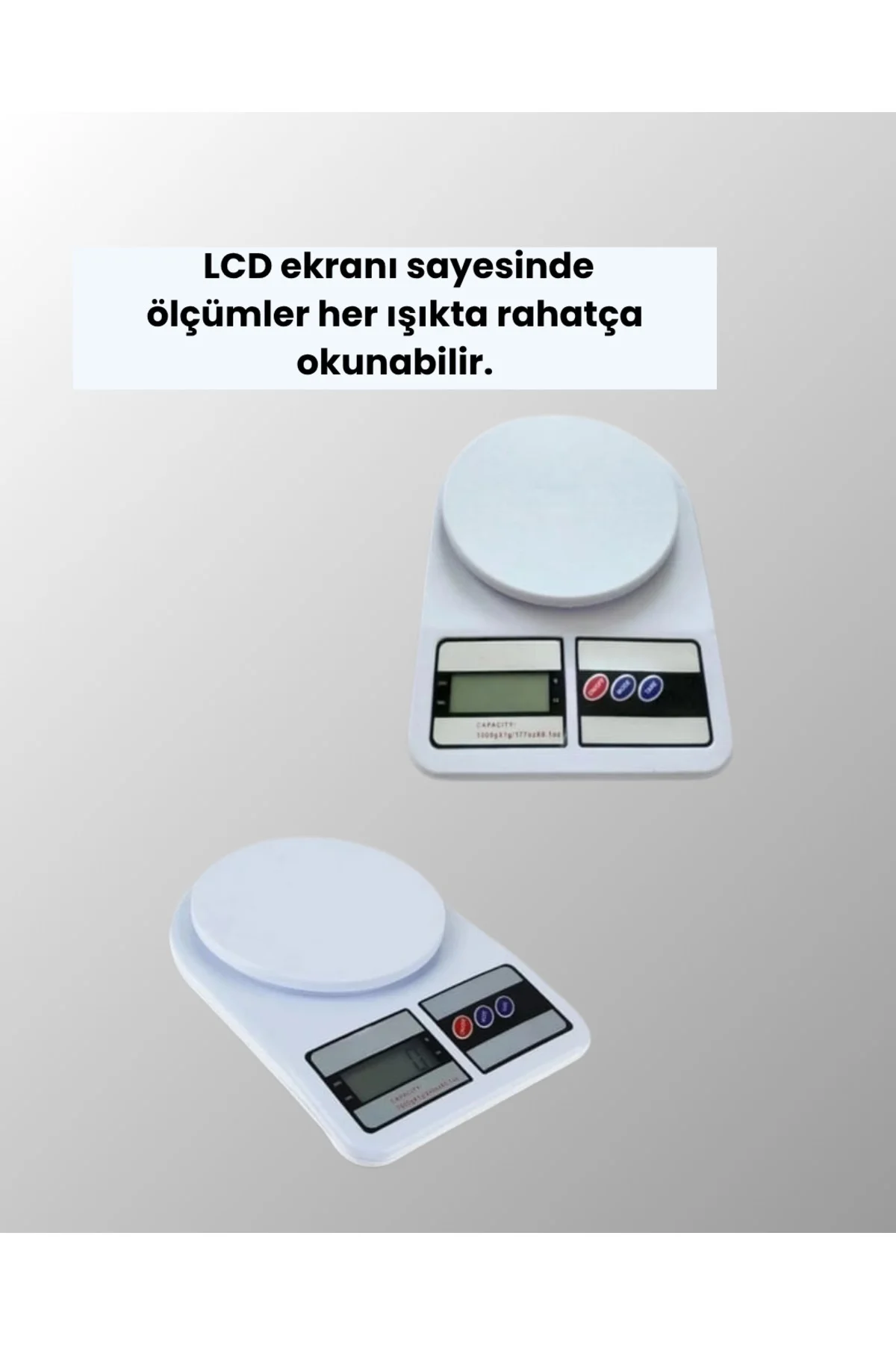 Dijital Mutfak Terazisi 10kg Kapasiteli 1g Hassasiyetli