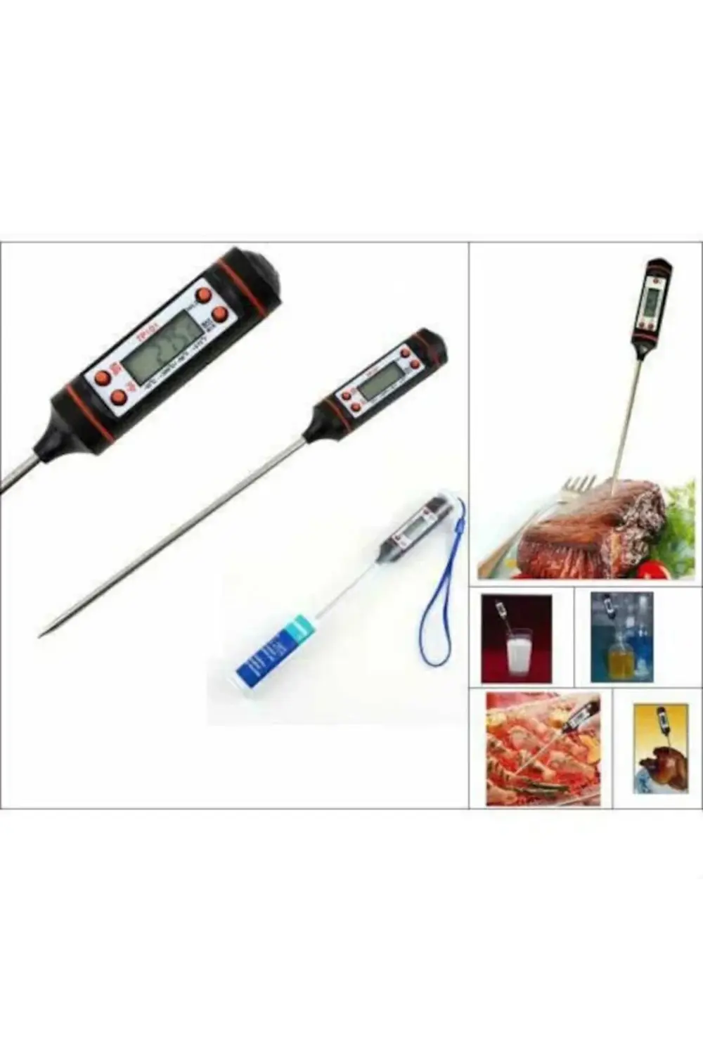 Dijital Mutfak Termometresi Dijital Termometre Süt Mama Barbekü
