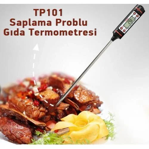 Dijital Mutfak ve Gıda Termometresi - Hassas Ölçüm - Paslanmaz Çelik - Daldırmalı Model - Saklama Kutulu Dijital Mutfak ve Gıda Termometresi - Hassas Ölçüm - Paslanmaz Çelik - Daldırmalı Model - Saklama Kutulu