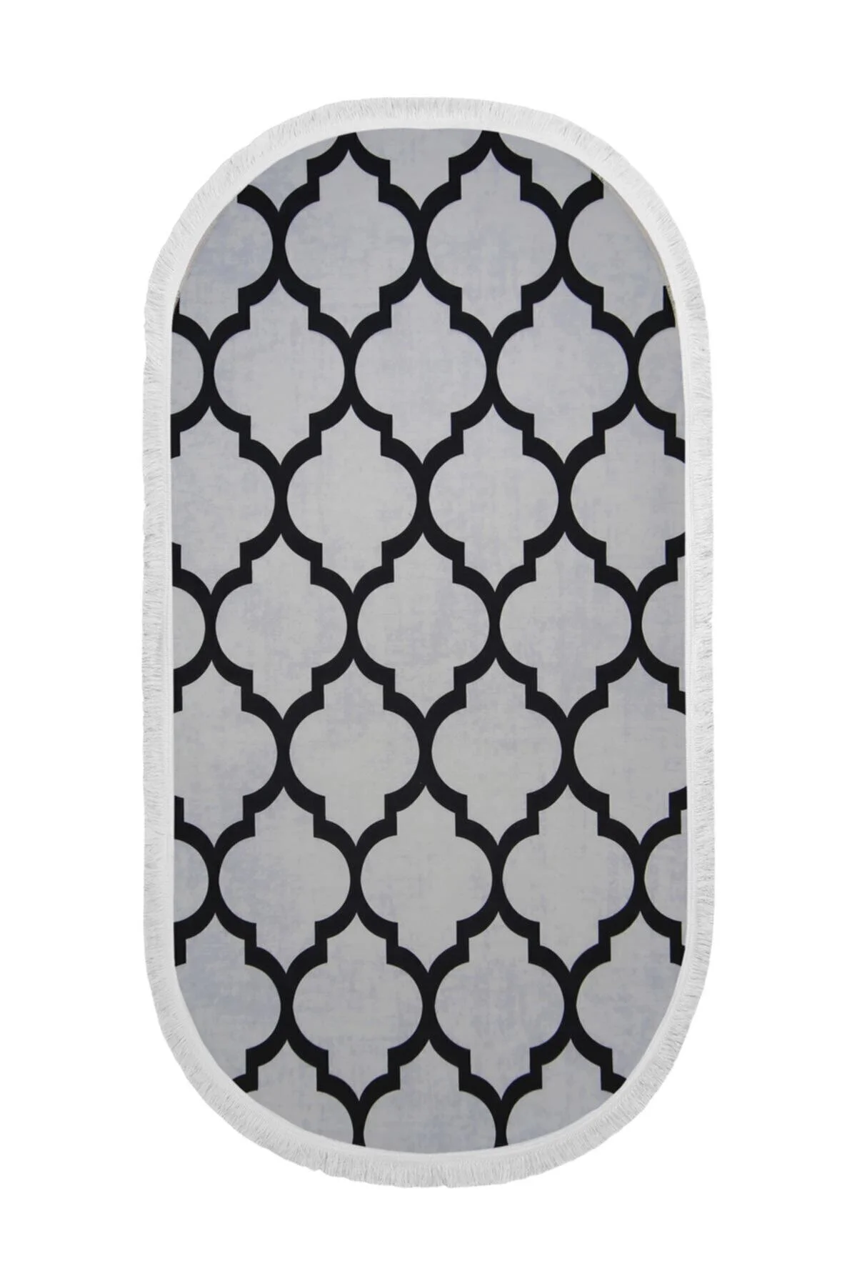 DİJİTAL Oval Saçaklı HALI MODERN TASARIMLI GRİ RENKLİ Silinebilir 140x200 DİJİTAL Oval Saçaklı HALI MODERN TASARIMLI GRİ RENKLİ Silinebilir 140x200