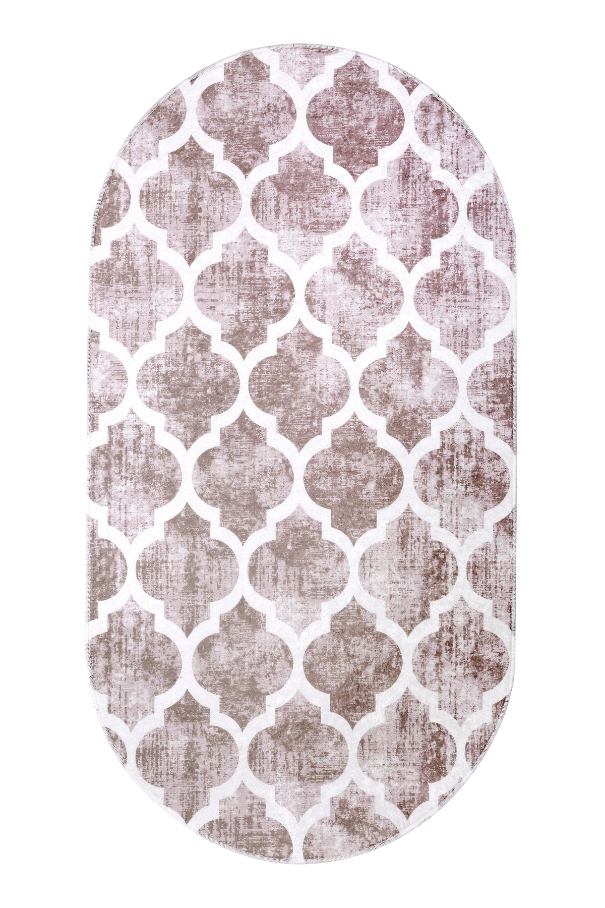 DİJİTAL Oval Saçaksız HALI MODERN TASARIMLI BEJ RENKLİ Silinebilir Yolluk 80x350 Fiyatı, Yorumları ve Özellikleri
