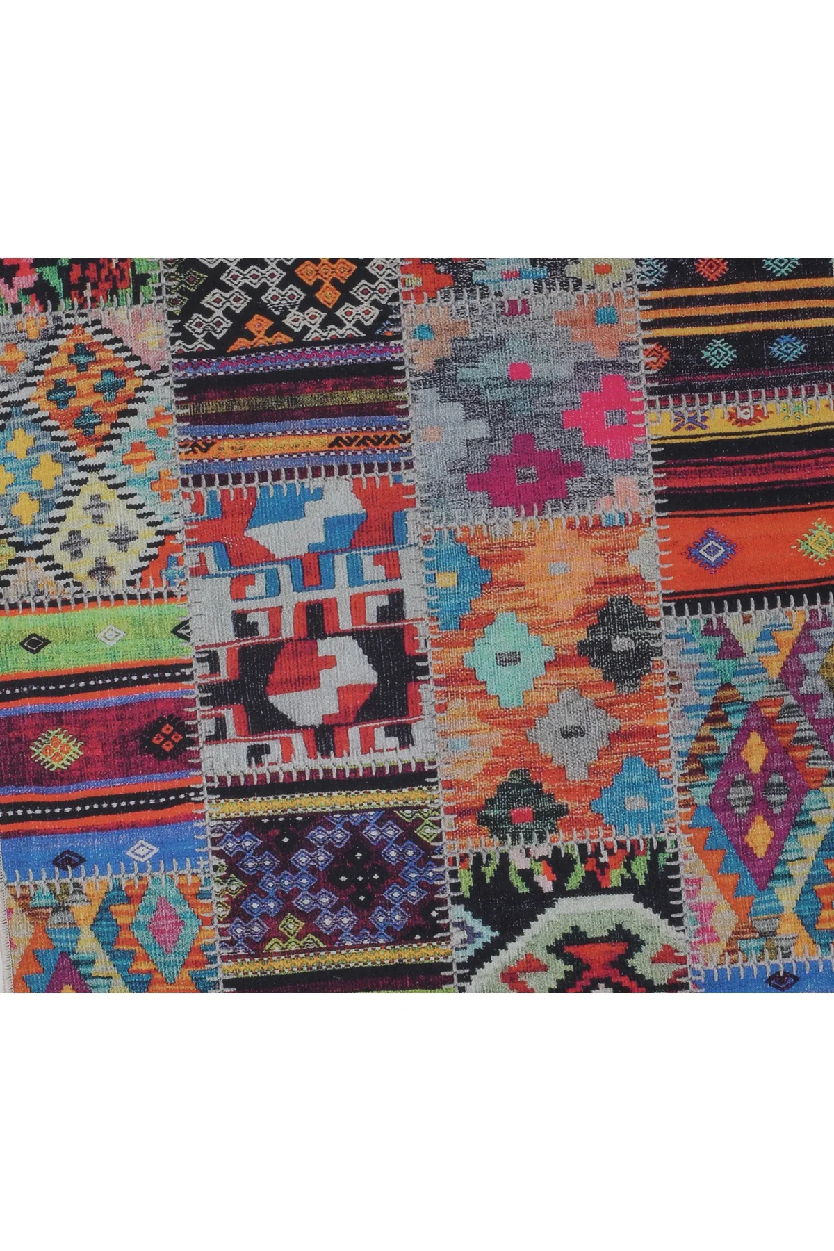 DİJİTAL Oval Saçaksız HALI 9010 MODEL ÇOK RENKLİ Silinebilir Yolluk 80x120