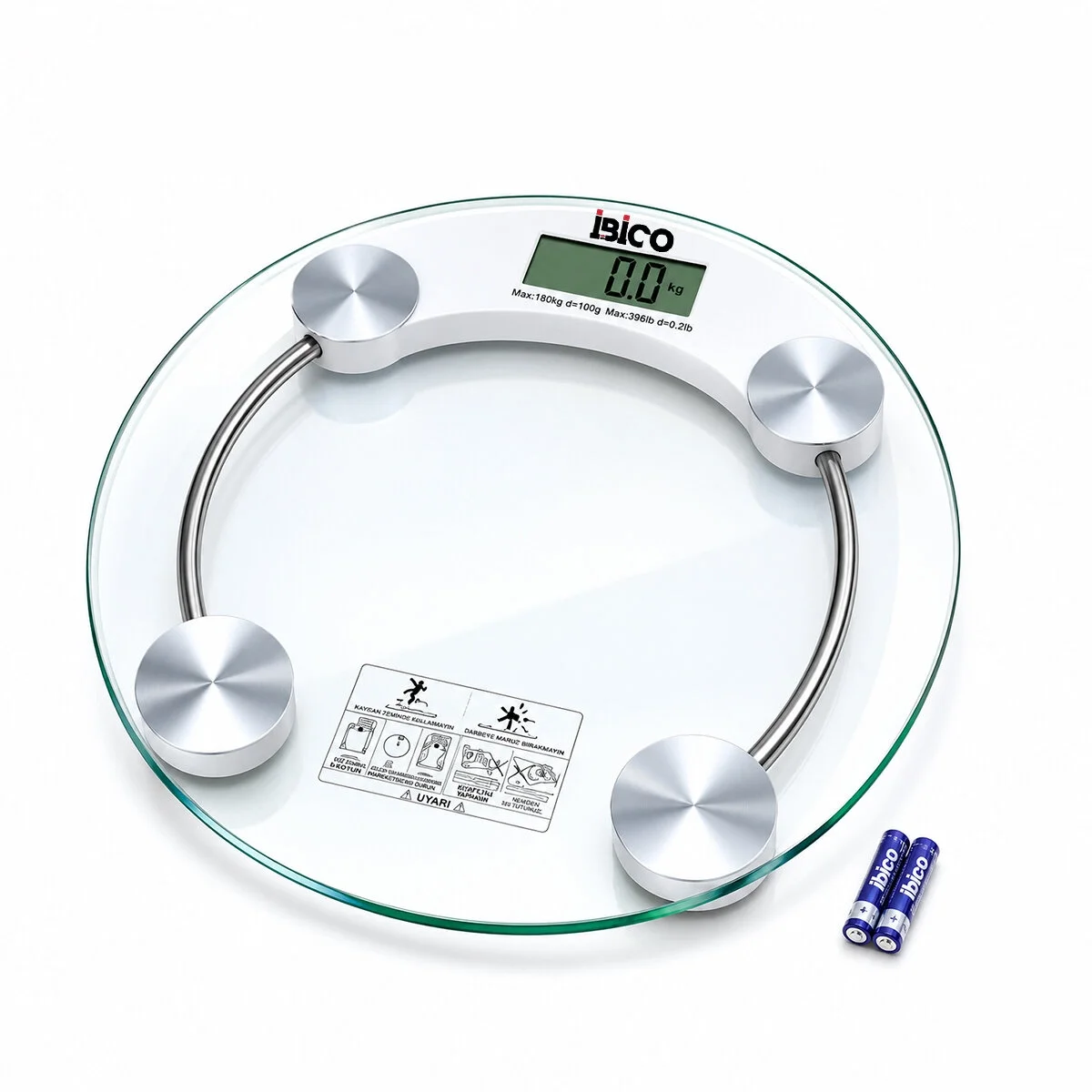 Dijital - Pilli Yuvarlak Banyo Baskül Terazi Tartı Lcd Ekran 180kg/0.1g 30x30cm İ11-026 Bx40 Fiyatı, Yorumları ve Özellikleri