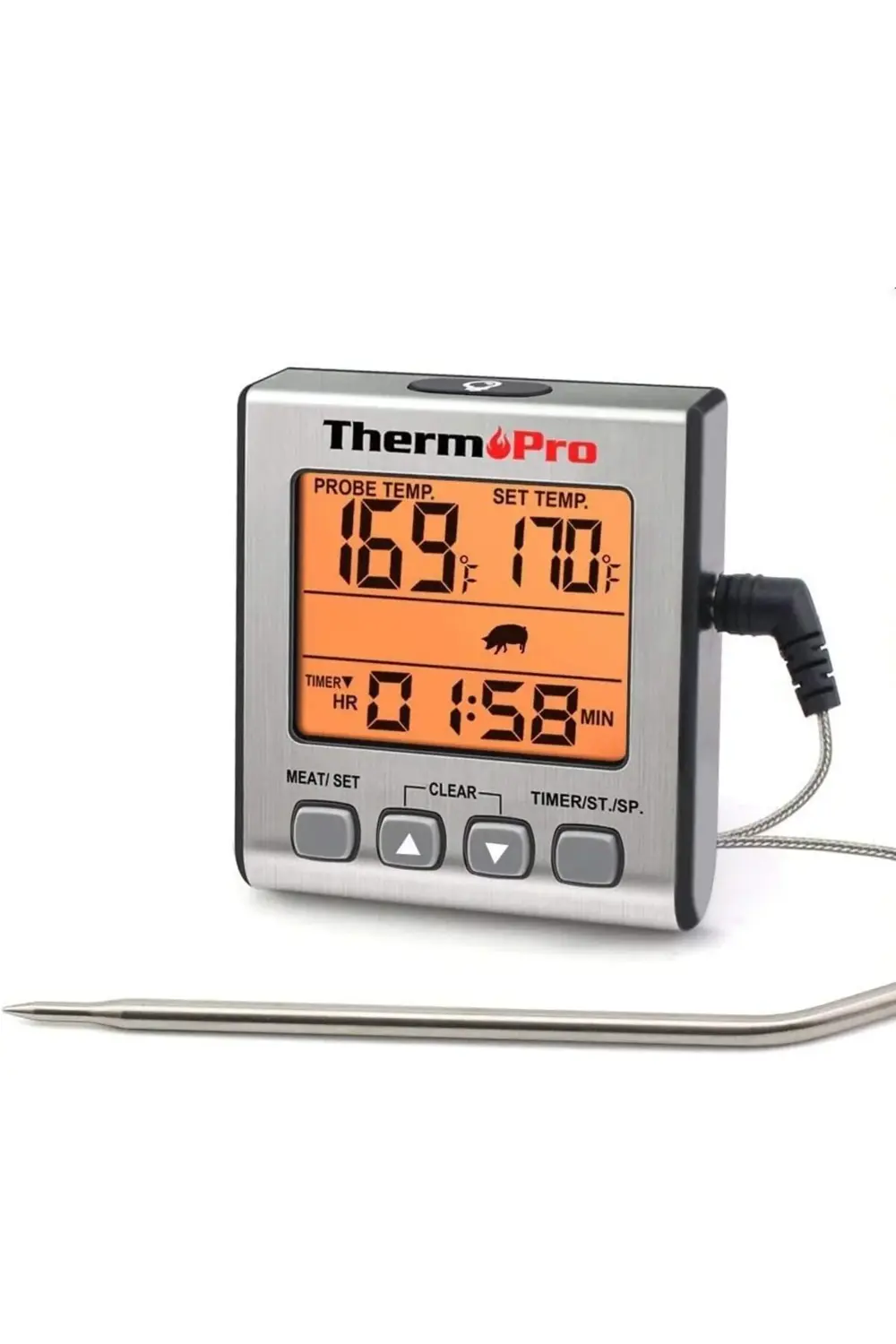 Dijital Problu Et Barbekü Gıda Termometresi Renkli