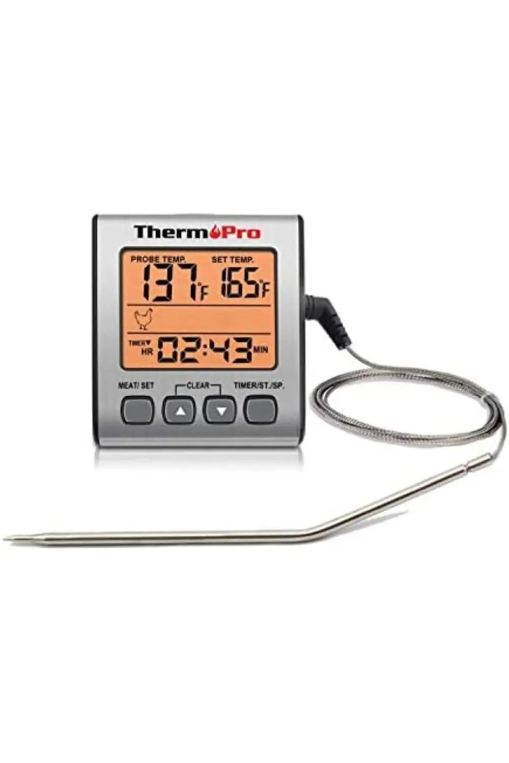 Dijital Problu Et Barbekü Gıda Termometresi Renkli