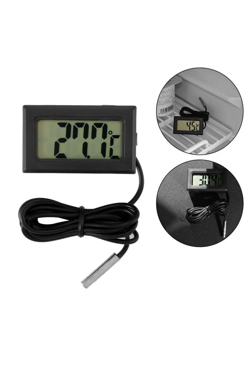 Dijital Problu Termometre Lcd Mutfak Iç Dış Mekan Kuluçka Sıcaklı
