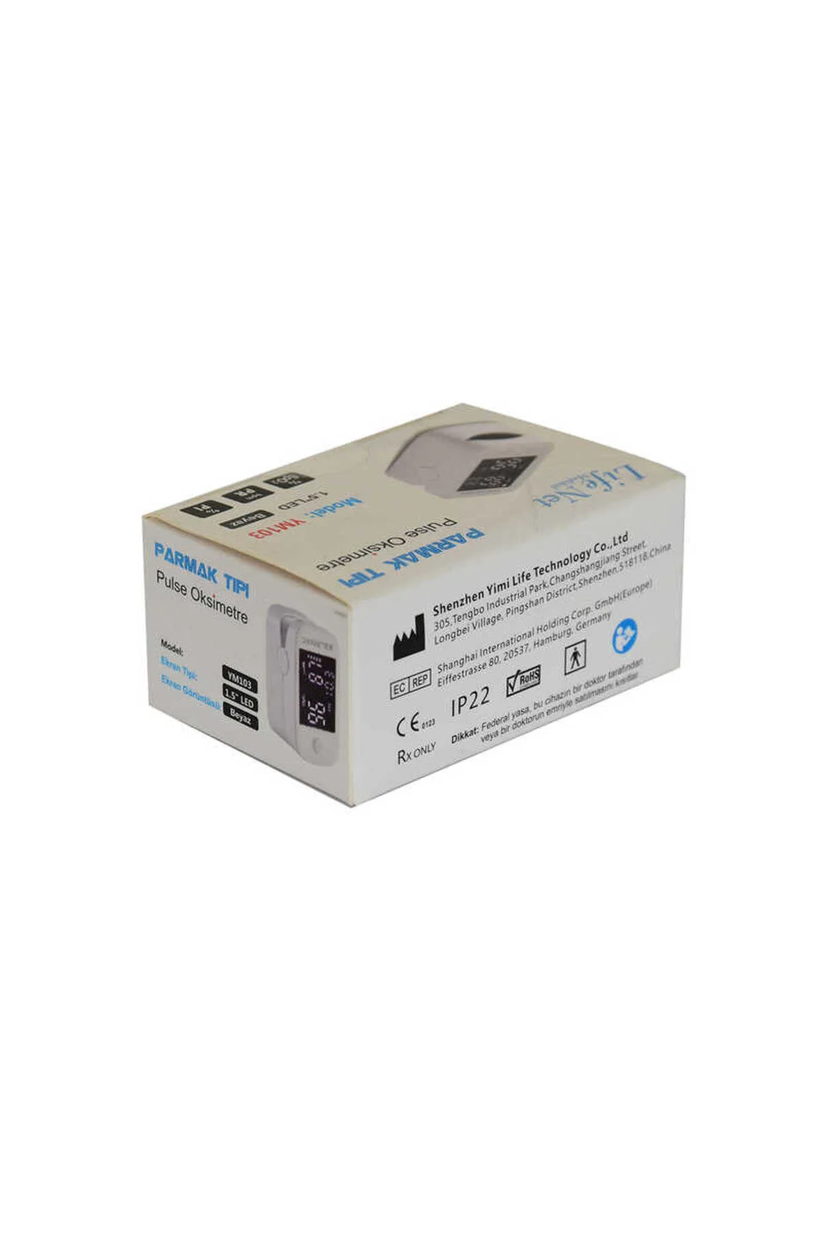 Dijital Pulse Oksimetre Parmaktan Nabız Ölçer Taşınabilir Oximeter YM103