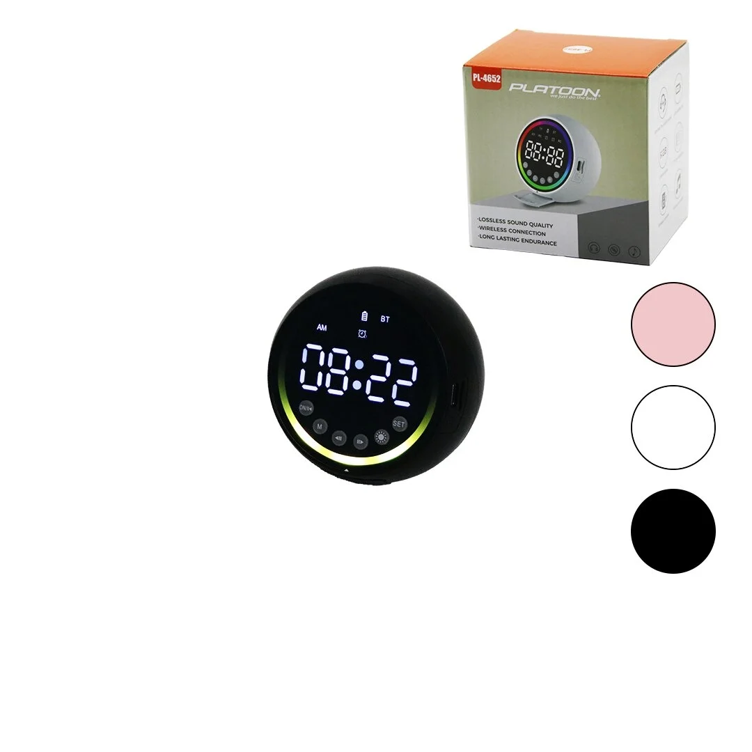 Dijital Saat - Bluetooth Wireless Mini Hoparlör Speaker Usb Şarjlı - Işıklı 5w Pl-4652 Bx40 Fiyatı, Yorumları ve Özellikleri
