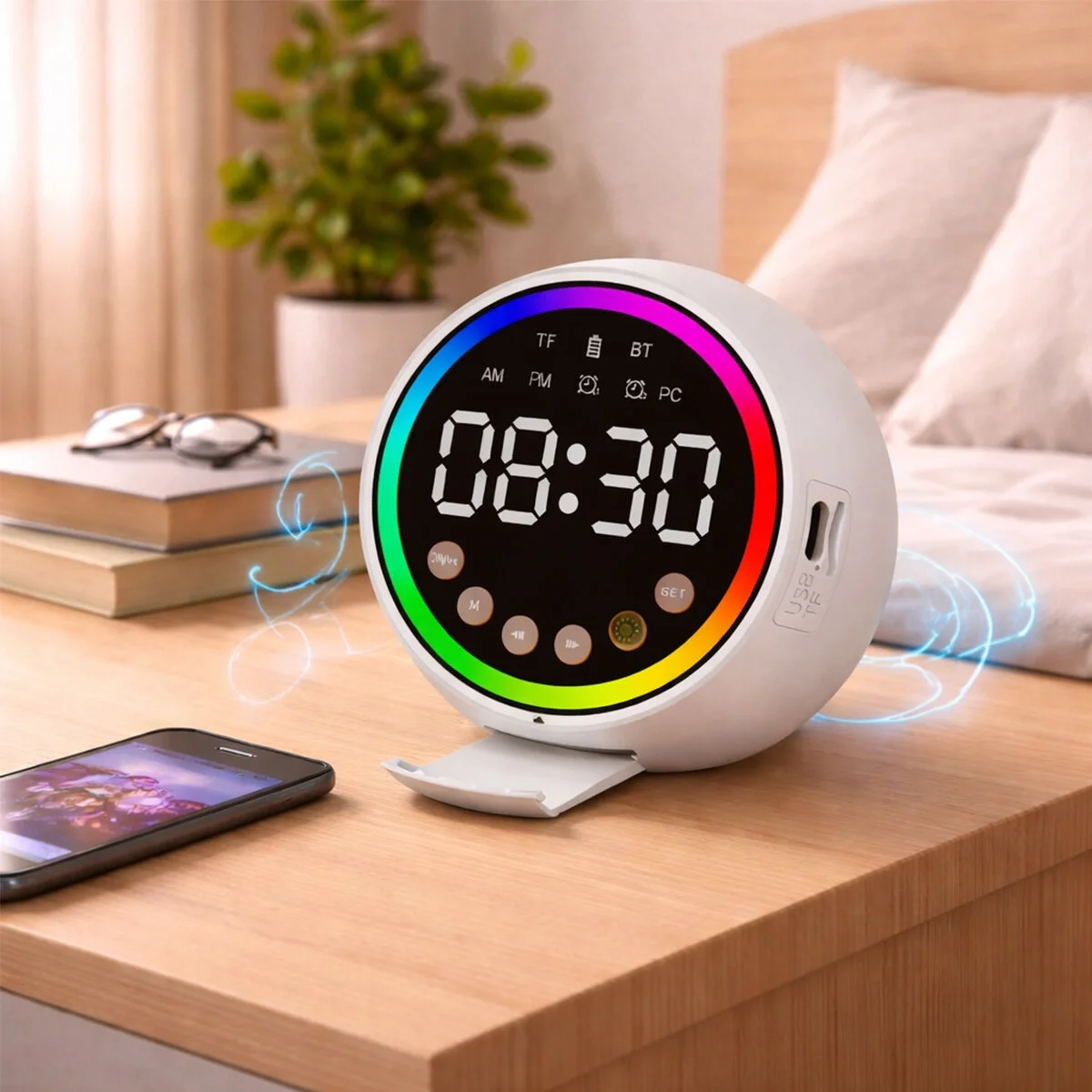 Dijital Saat - Bluetooth Wireless Mini Hoparlör Speaker Usb Şarjlı - Işıklı 5w Pl-4652 Bx40 Fiyatı, Yorumları ve Özellikleri