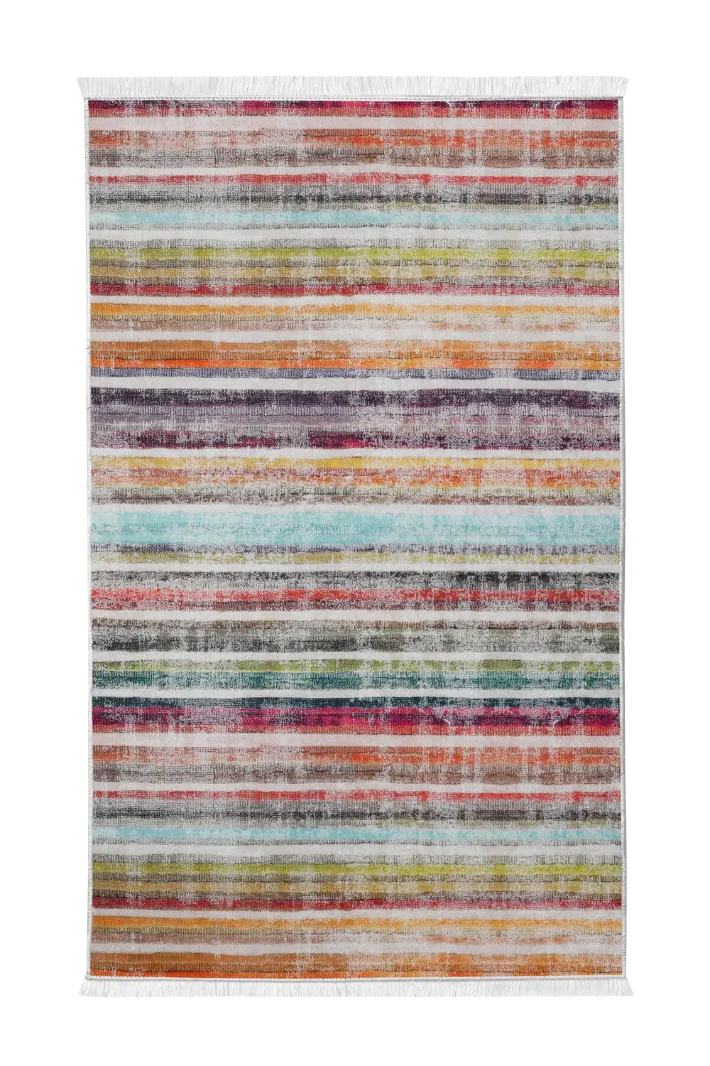 DİJİTAL Saçaklı HALI ÇİZGİLİ MODEL ÇOK RENKLİ Silinebilir 80x120