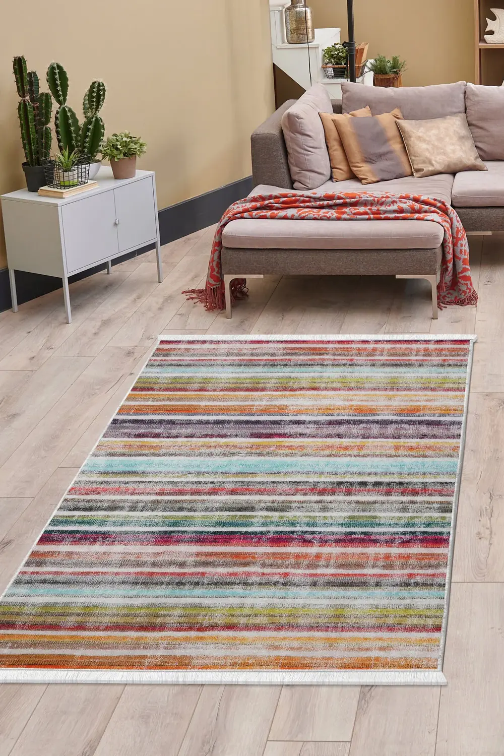 DİJİTAL Saçaklı HALI ÇİZGİLİ MODEL ÇOK RENKLİ Silinebilir 60x650