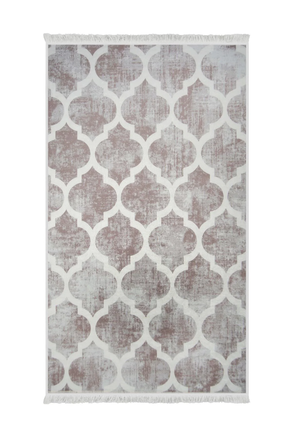 DİJİTAL Saçaklı HALI MODERN TASARIMLI BEJ RENKLİ Silinebilir 140x200 Fiyatı, Yorumları ve Özellikleri
