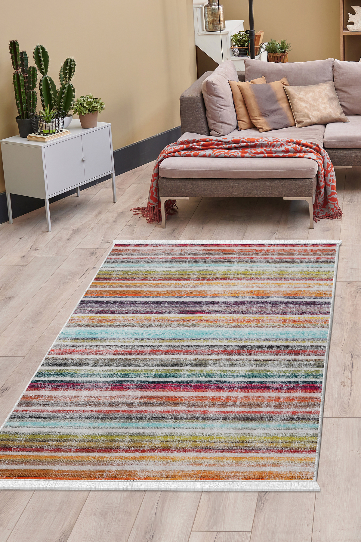 DİJİTAL Saçaklı HALI ÇİZGİLİ MODEL ÇOK RENKLİ Silinebilir 60x350