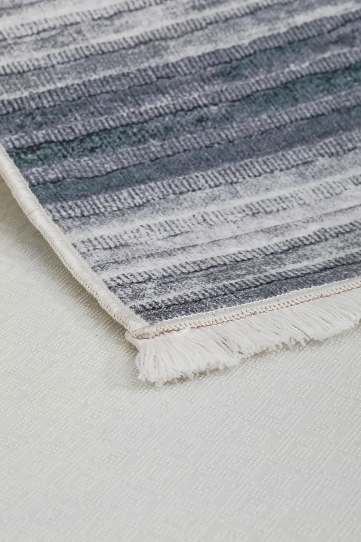 DİJİTAL Saçaklı HALI 9026 MODEL GRİ Silinebilir 200x300 (6 metrekare)