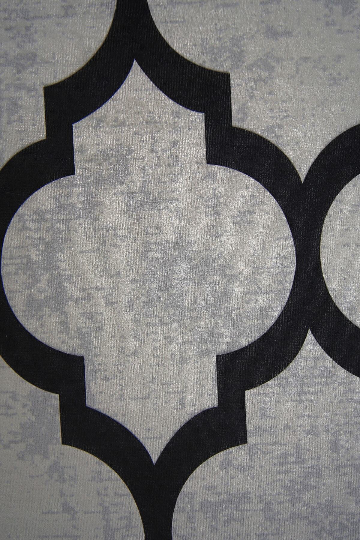 DİJİTAL Saçaklı HALI MODERN TASARIMLI GRİ RENKLİ Silinebilir 120x180