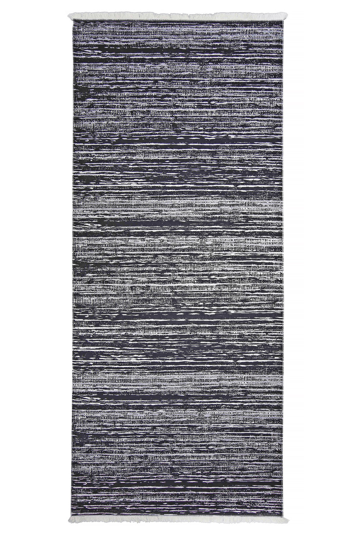 DİJİTAL Saçaklı HALI MODERN TASARIMLI SİYAH RENKLİ Silinebilir 60x200 Fiyatı, Yorumları ve Özellikleri