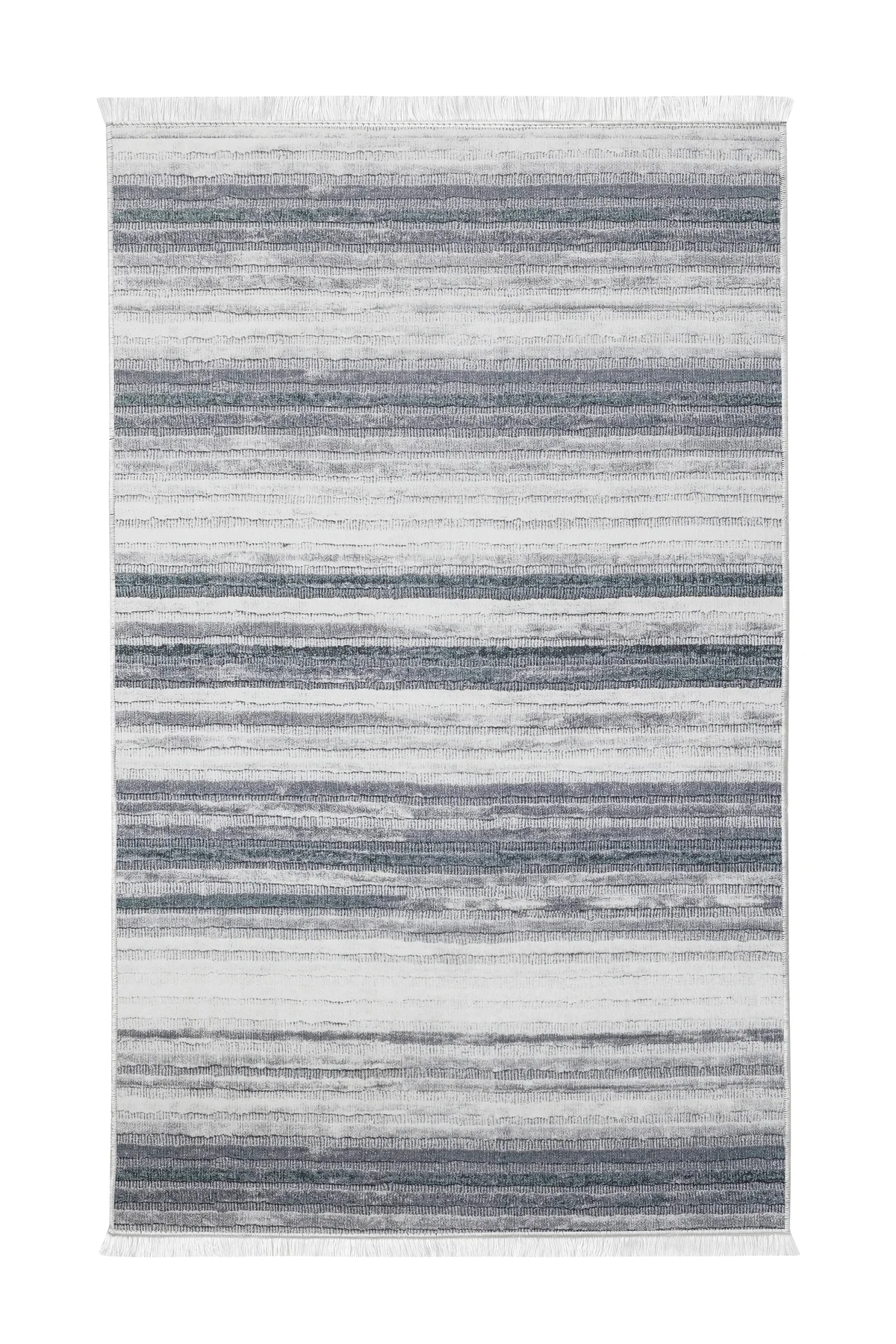 DİJİTAL Saçaklı HALI 9026 MODEL GRİ Silinebilir 200x300 (6 metrekare)