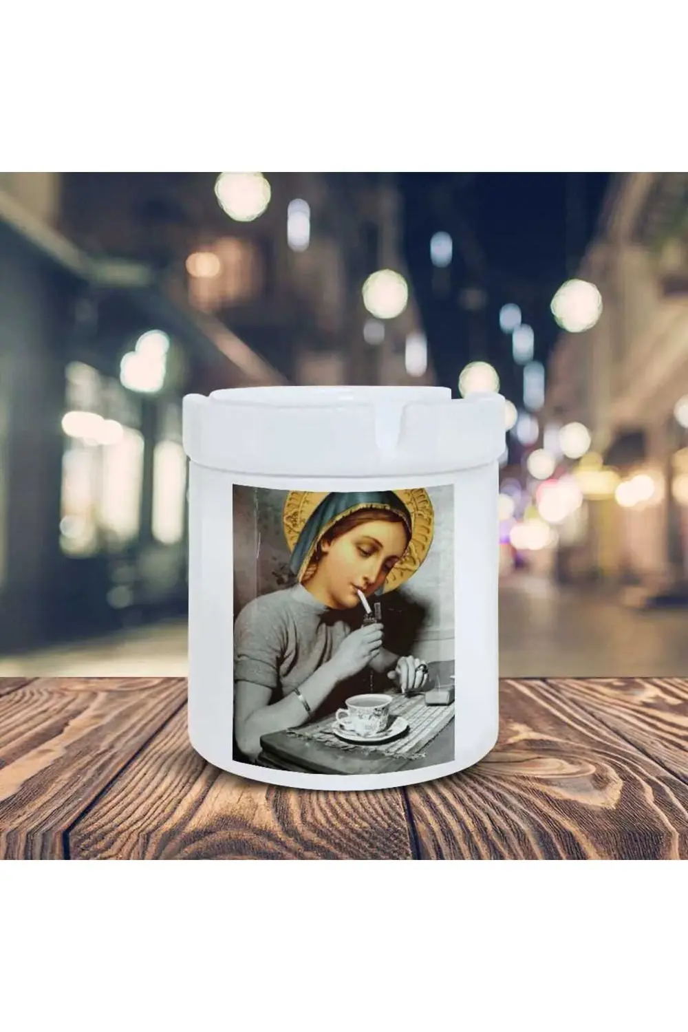 Dijital Sanat Küllük Vintage Baskılı Kül Tablası K-137