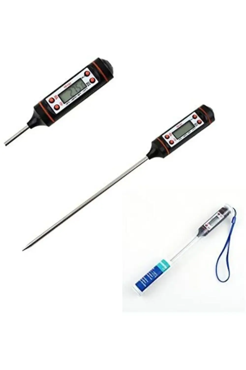 Dijital Sıvı ve Gıda Sıcaklık Ölçer, LCD Termometre, Mutfak ve İç