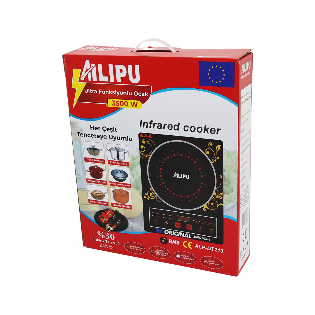 DİJİTAL TEKLİ ELEKTRİKLİ ULTRA FONKSİYONLU OCAK 3500W KIZILÖTESİ 