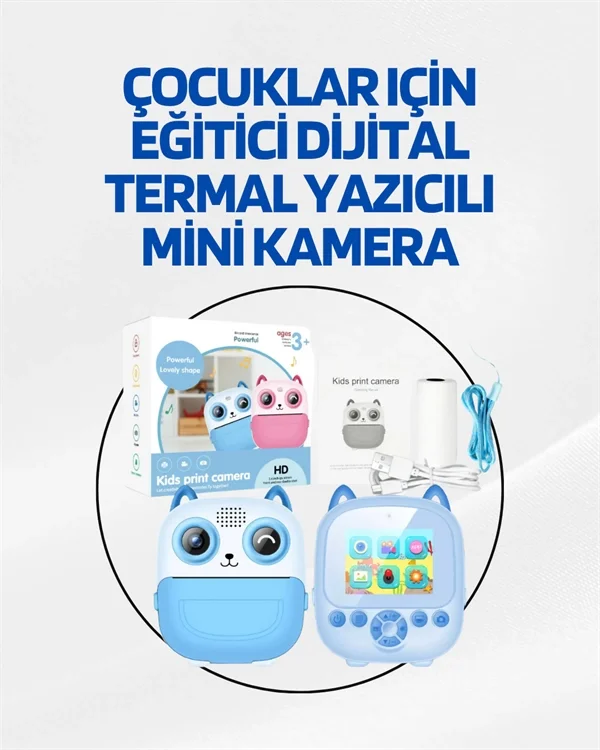 Dijital Termal Yazıcılı Mini Kamera – HD Video &amp; Anında Fotoğ