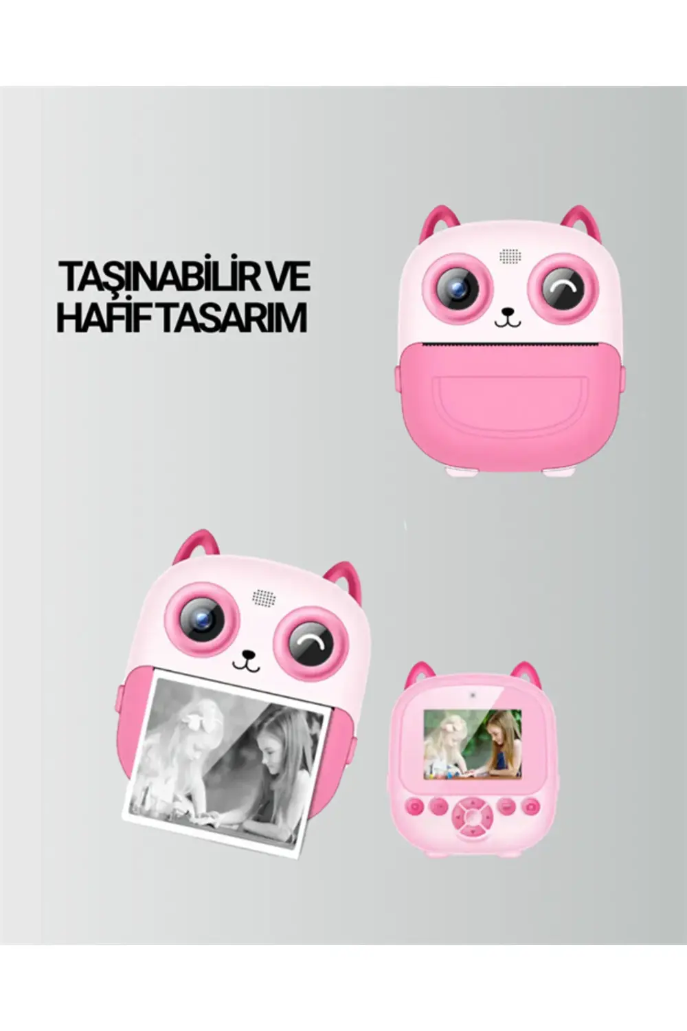 Dijital Termal Yazıcılı Mini Kamera – HD Video & Anında Fotoğraf