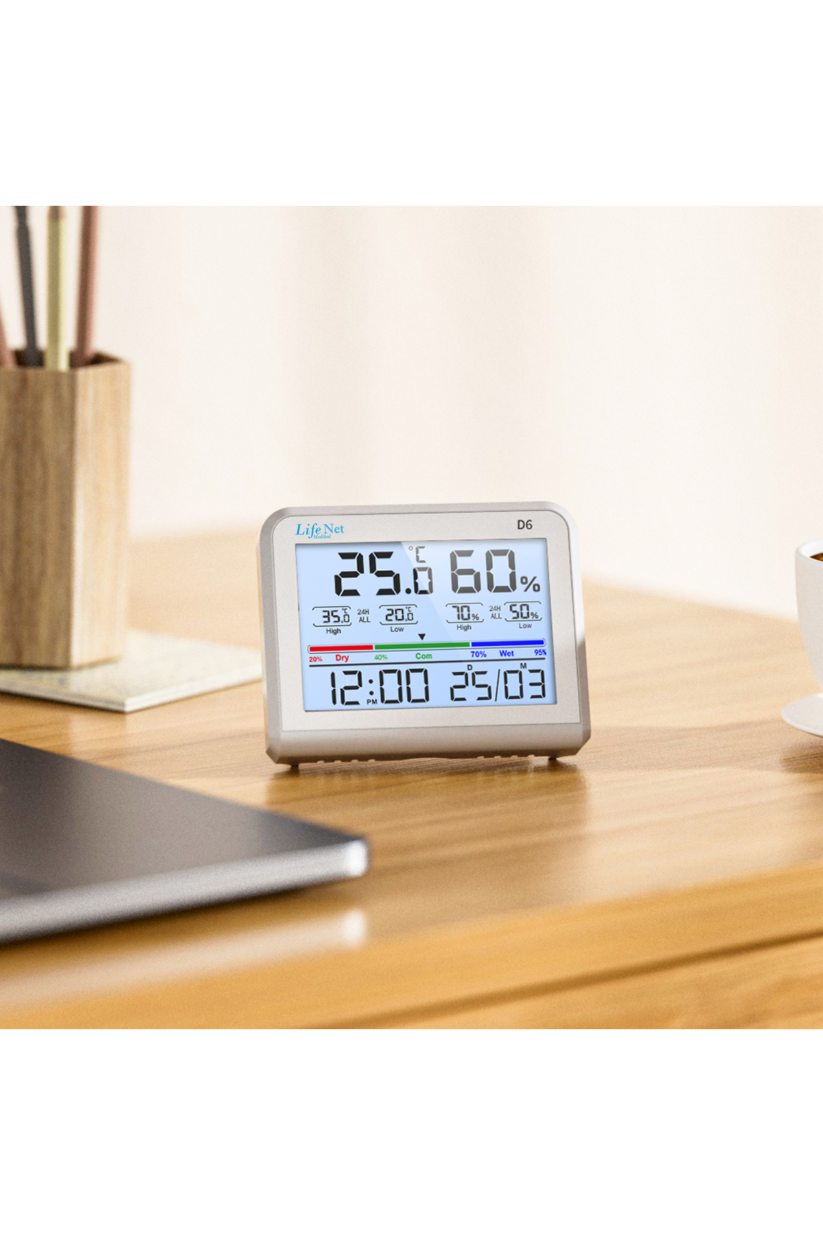 Life Net Medikal Dijital Termometre İsı Ve Nem Ölçer D6