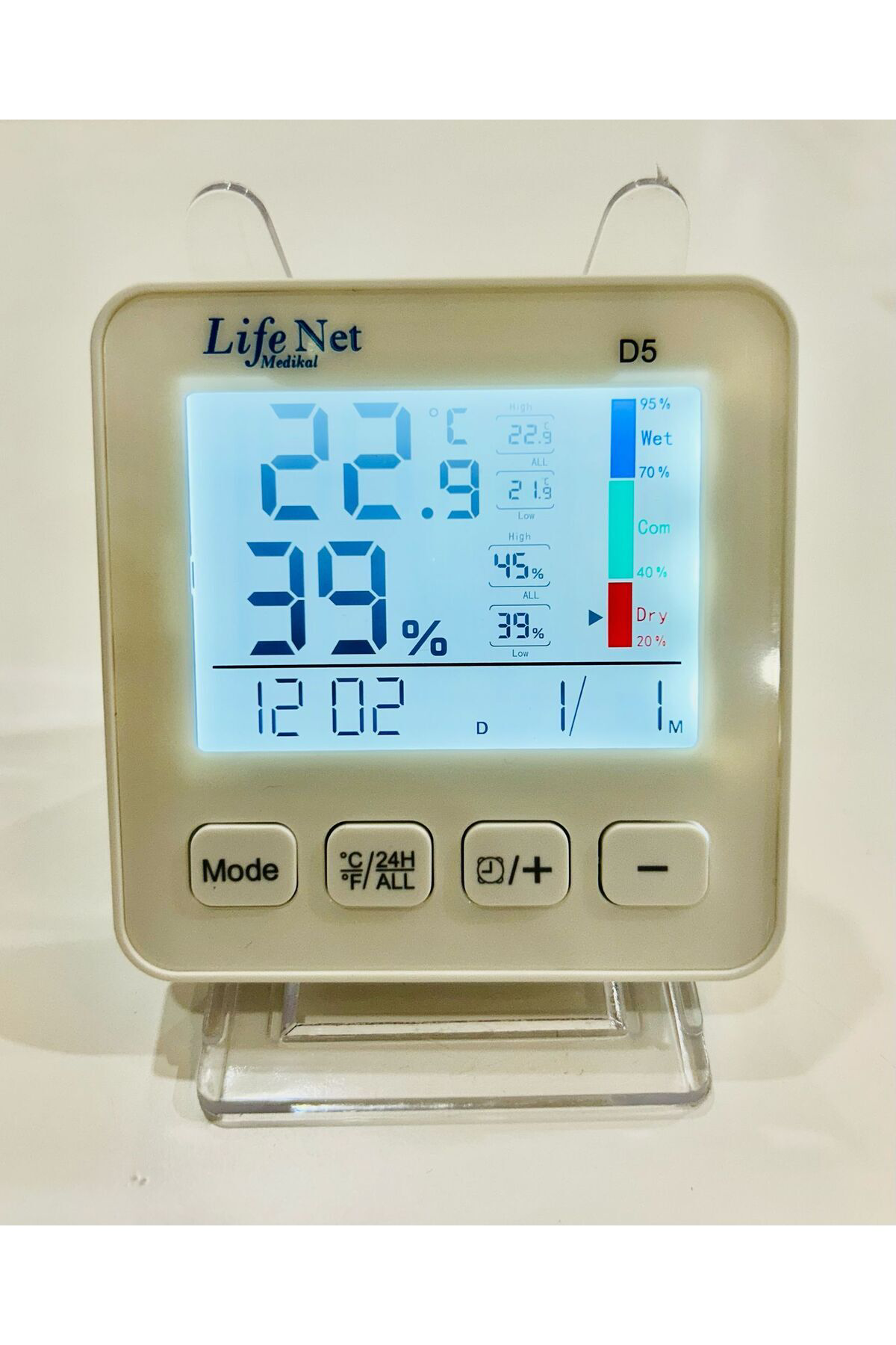 Life Net Medikal Dijital Termometre İsı Ve Nem Ölçer D5