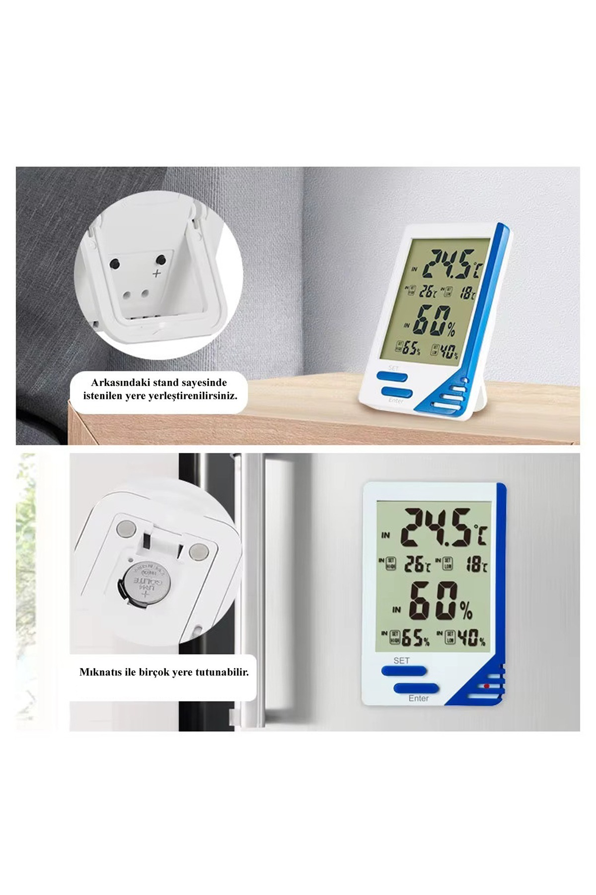 Life Net Medikal Dijital Termometre İsı Ve Nem Ölçer Al-6