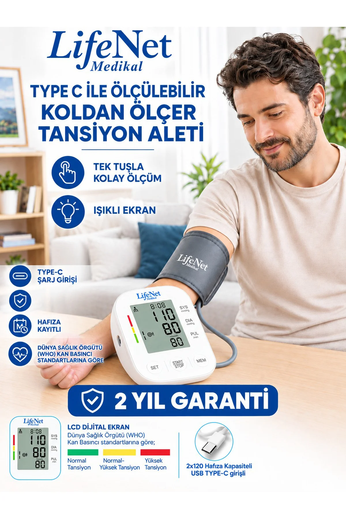Dijital Üst Koldan Ölçer Tam Otomatik Tansiyon Aleti Wbp101 Dijital Üst Koldan Ölçer Tam Otomatik Tansiyon Aleti Wbp101