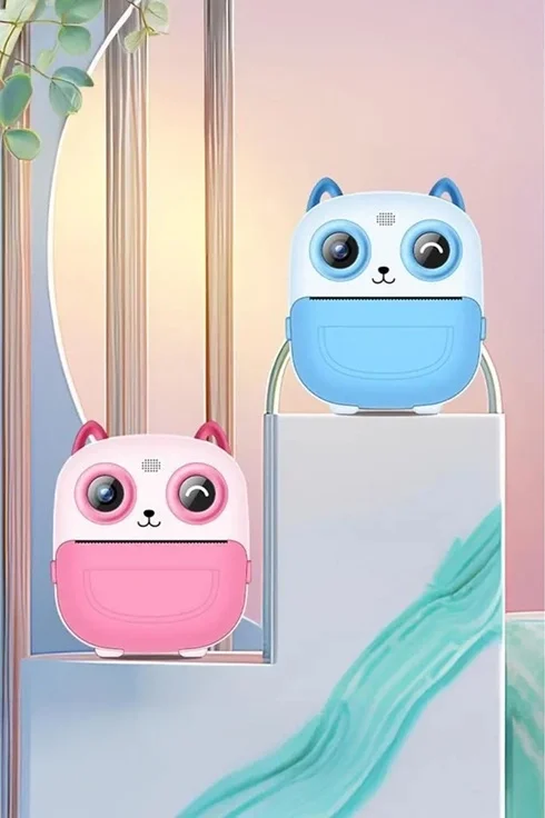 Dijital Video Fotoğraf App Destekli Çocuk Kamerası Termal Resim Kağıt Baskılı Yazıcı Pembe Dijital Video Fotoğraf App Destekli Çocuk Kamerası Termal Resim Kağıt Baskılı Yazıcı Pembe