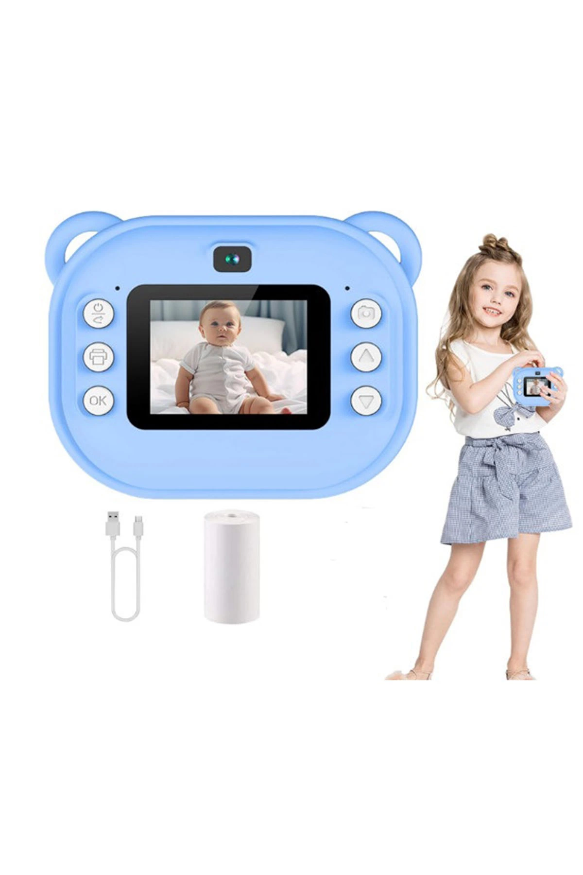 Dijital Video Kayıt Fotoğraf Çocuk Kamerası Anlık Termal Resim Ka