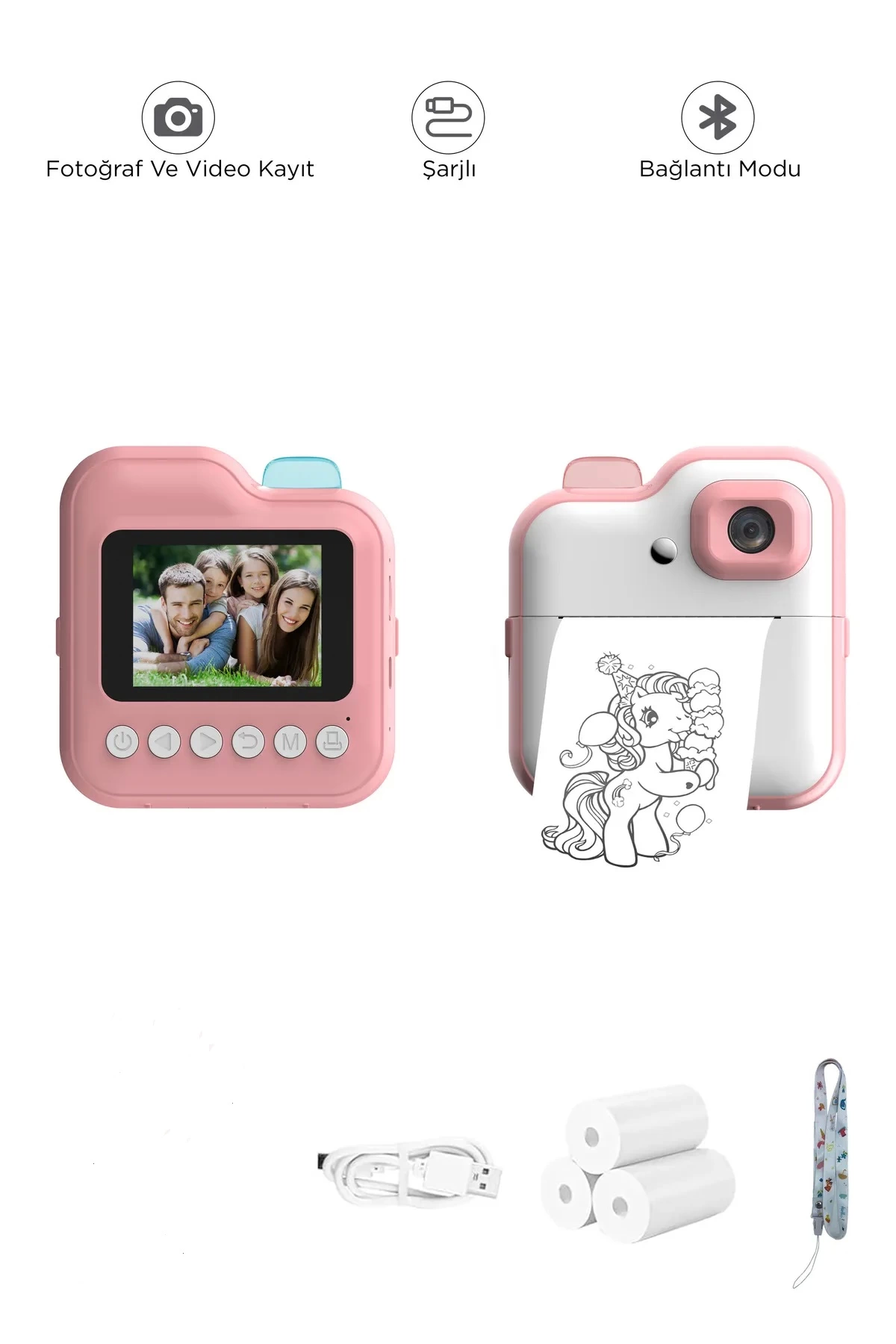 Dijital Video Kayıt Fotoğraf Çocuk Kamerası Anlık Termal Resim Ka