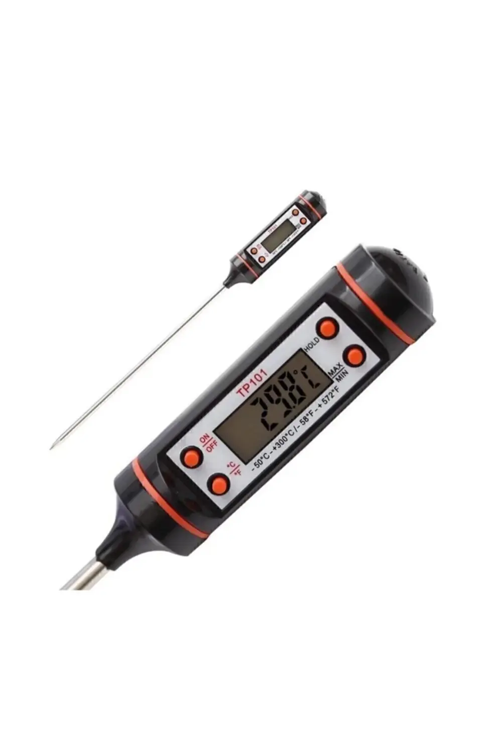 Dijital Yemek Gıda Mutfak Termometre Sıcaklık Ölçer Tp-101 (beyaz