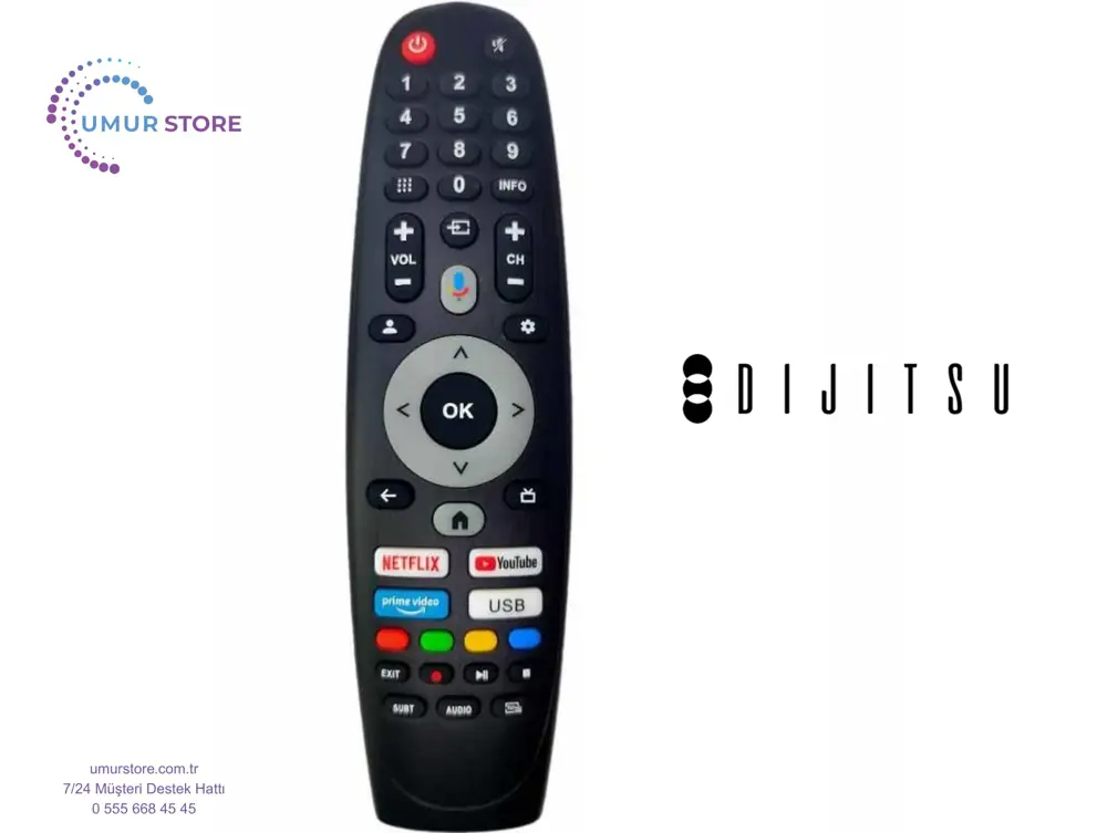 Dijitsu 50 DG 22000 Uyumlu 4K Smart Televizyon Mikrofonlu Kumanda Dijitsu 50 DG 22000 Uyumlu 4K Smart Televizyon Mikrofonlu Kumanda