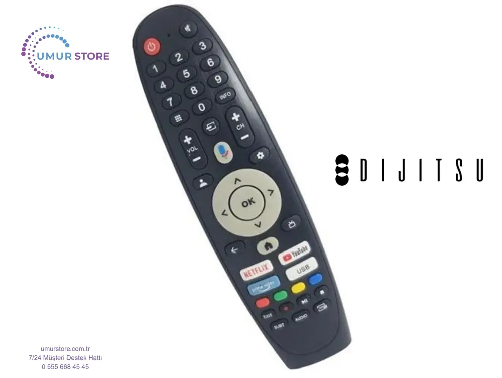 Dijitsu 50 DG 22000 Uyumlu 4K Smart Televizyon Mikrofonlu Kumanda Dijitsu 50 DG 22000 Uyumlu 4K Smart Televizyon Mikrofonlu Kumanda