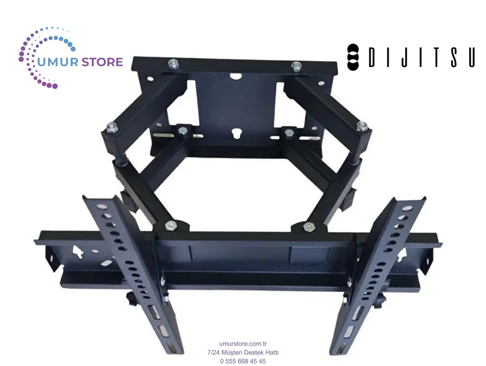 Dijitsu 65” (inç) Uyumlu Hareketli Katlanabilir TV Duvar Askı Apa