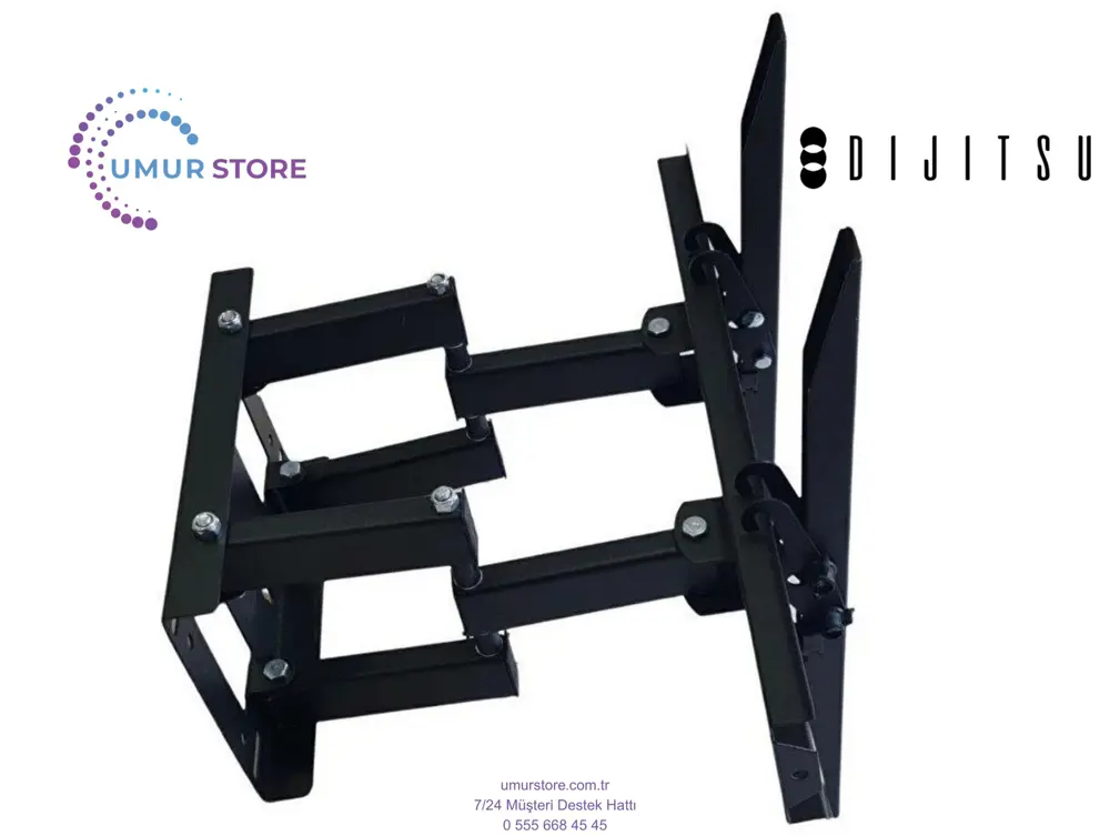 Dijitsu 65” (inç) Uyumlu Hareketli Katlanabilir TV Duvar Askı Apa