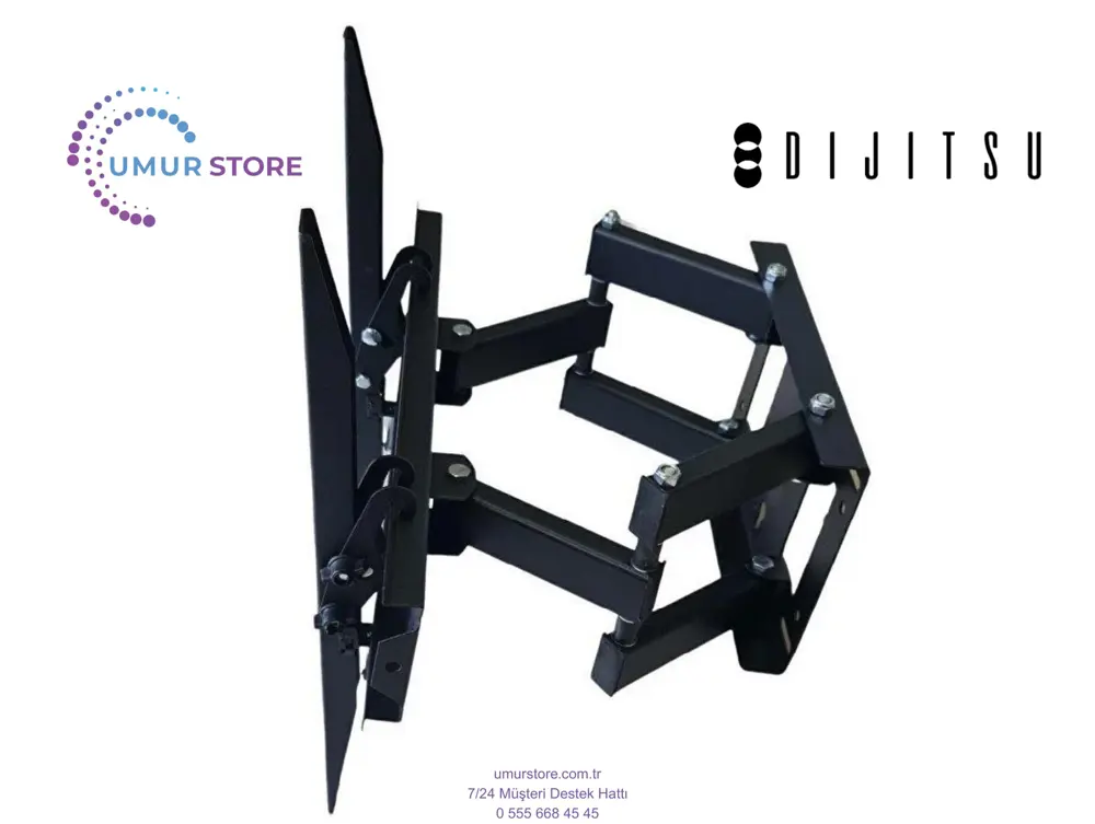 Dijitsu 65” (inç) Uyumlu Hareketli Katlanabilir TV Duvar Askı Apa